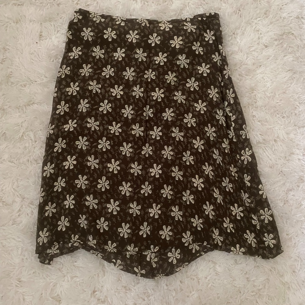 flower midi skirt